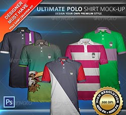 T恤/球衣品牌款式展示模型(极品)：Polo Shirt Mock-Up